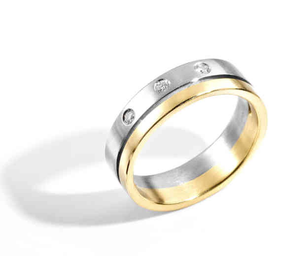 2048 Triple Diamond Split Ring