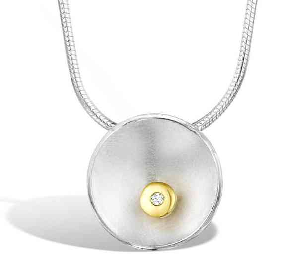 Diamond Domed Pendant Closeup