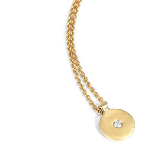 Diamond Gold Disc Pendant02