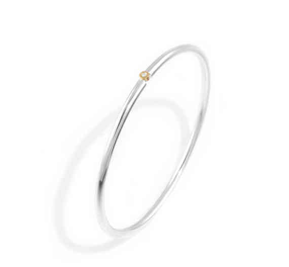 Diamond Insert Bangle