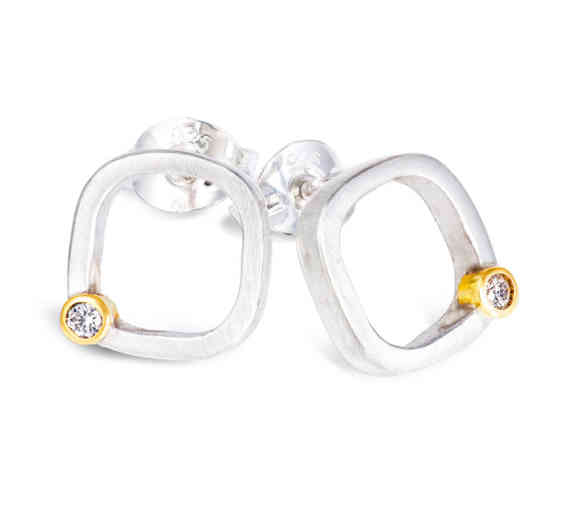 Diamond Square Earrings