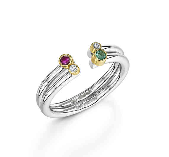Lacuna Gemstone Stacking Rings