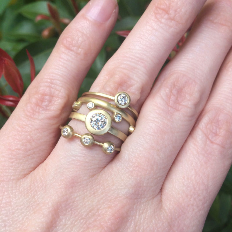 Gold ring stack