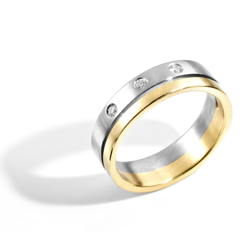 2048 Triple Diamond Split Ring