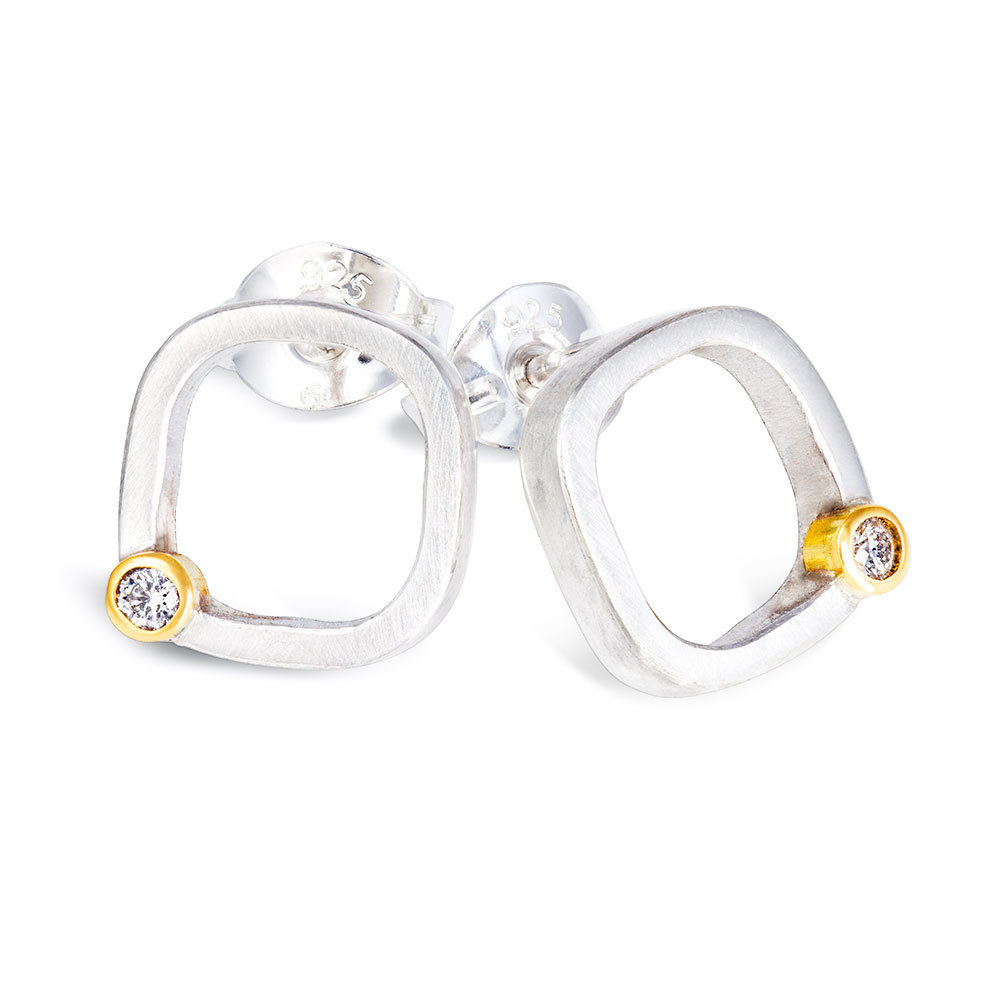 Diamond Square Earrings
