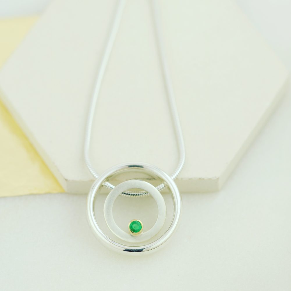 Emerald Halo Pendant