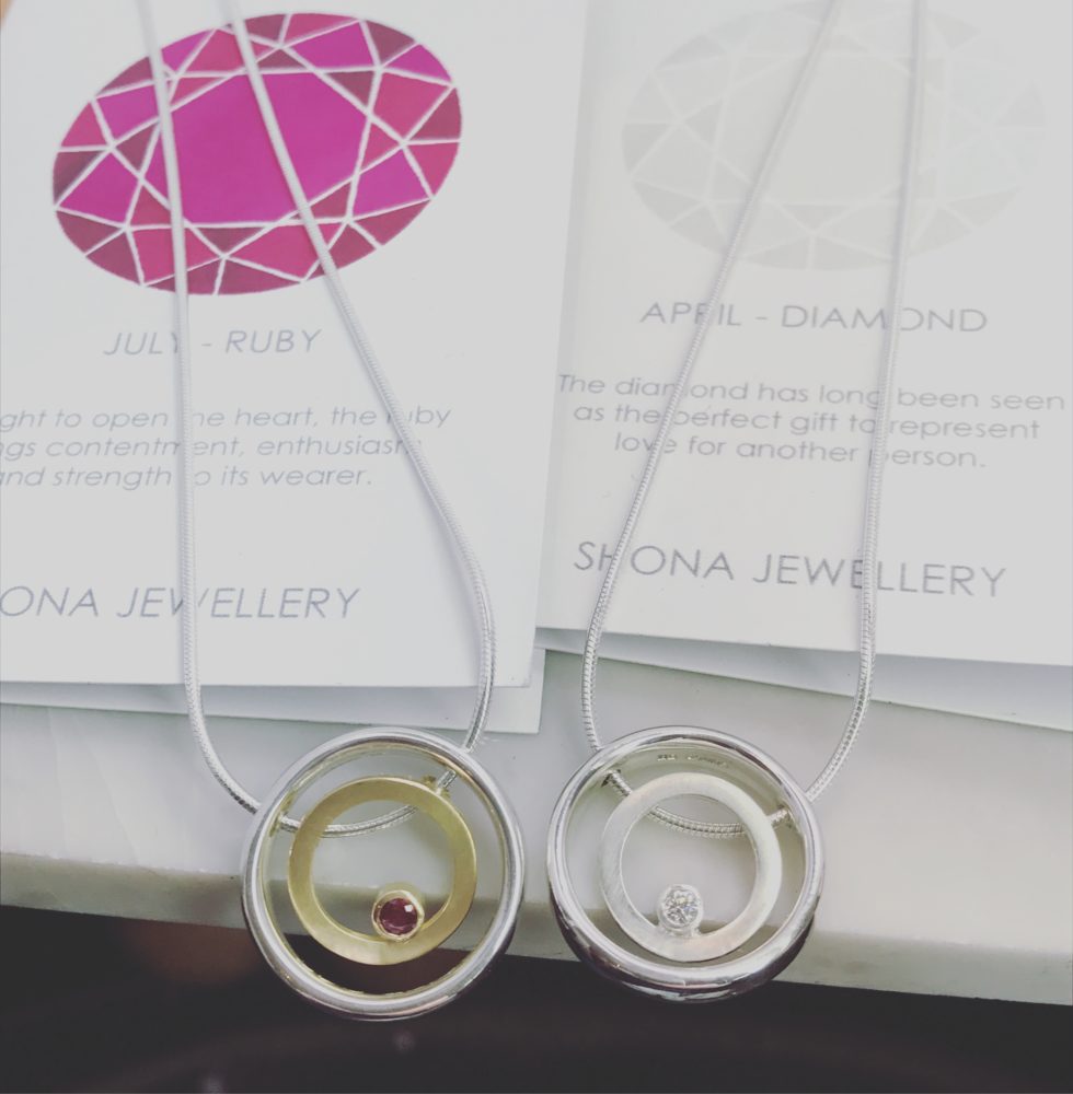 Halo Necklace Ruby And Diamond