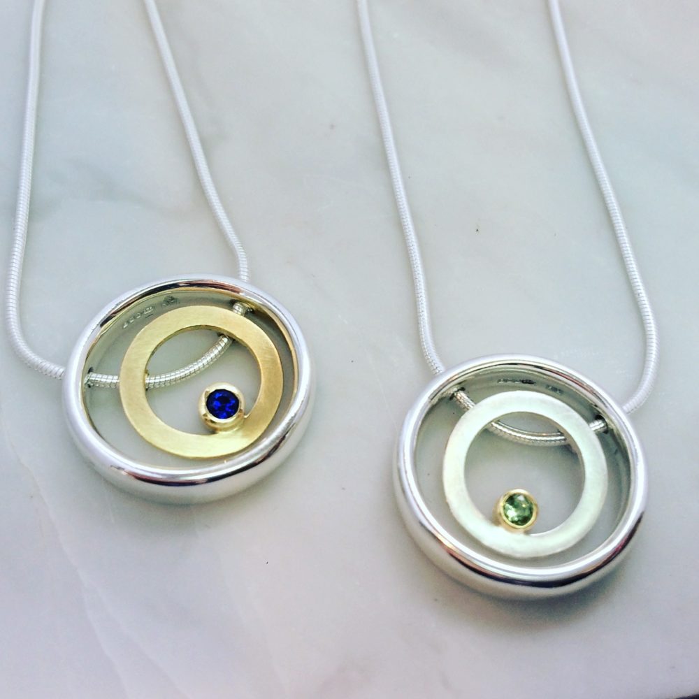 Sapphire And Peridot Halo